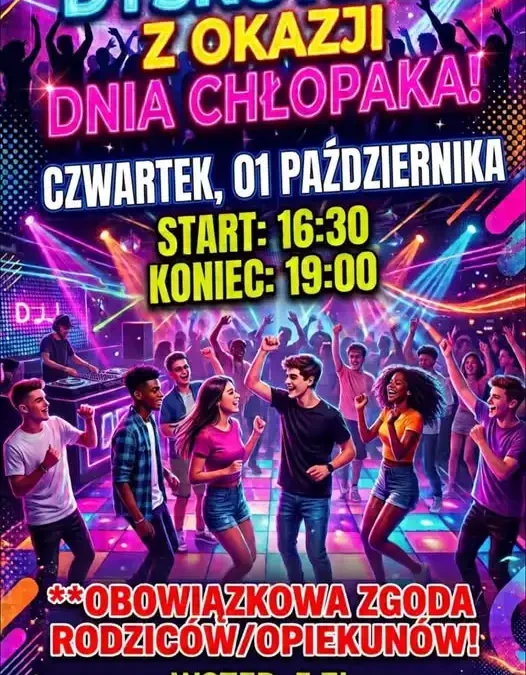 Dyskoteka szkolna w SP nr 1 w Kłobucku – 1 października