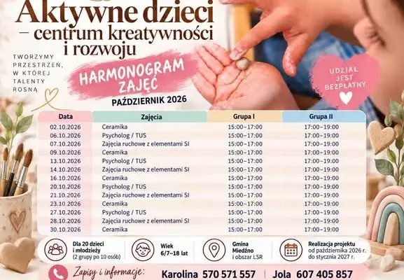 Rusza nabór do projektu „Aktywne Dzieci” w gminie Miedźno