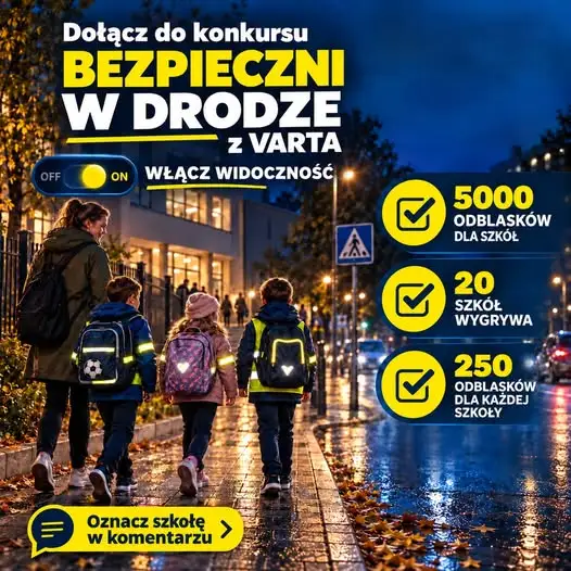 VARTA rozdaje 5000 odblasków szkołom podstawowym – trwa konkurs