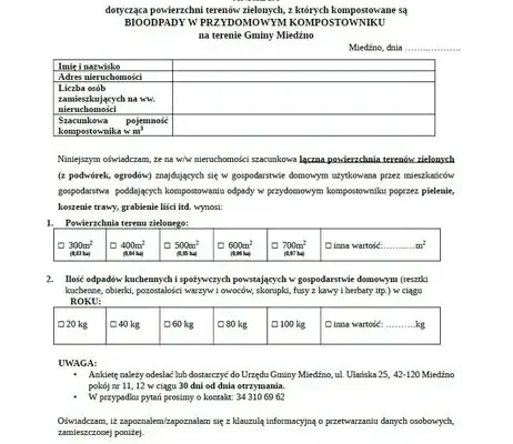 Gmina Miedźno pyta mieszkańców o kompostowniki. Ankiety trafią do skrzynek
