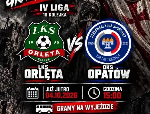 OKS Opatów zagra na wyjeździe z Orlętami Kielce w 10. kolejce IV Ligi