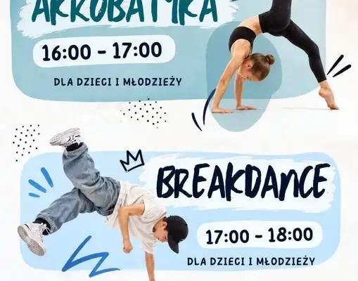 GCK Popów: zapisy na akrobatykę i breakdance dla dzieci i młodzieży