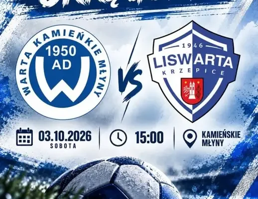 LISWARTA II Krzepice zagra z WARTĄ Kamieńskie Młyny. Trudny wyjazd do wicelidera