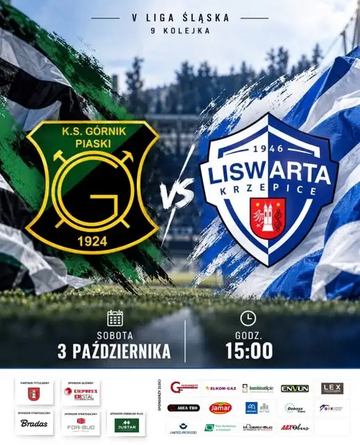 Liswarta Krzepice zagra na wyjeździe z KS Górnik Piaski w Czeladzi