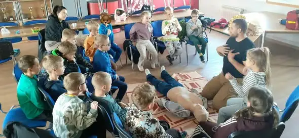 Pierwszoklasiści z wizytą w Komendzie Powiatowej PSP w Kłobucku