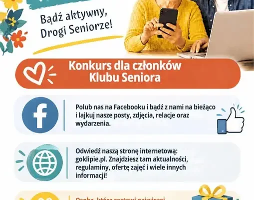 Konkurs dla seniorów z gminy Lipie – październik miesiącem aktywności w internecie