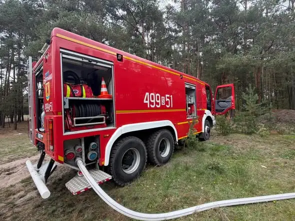 Pożar lasu w Cygance — zadysponowano ciężki zastęp straży pożarnej