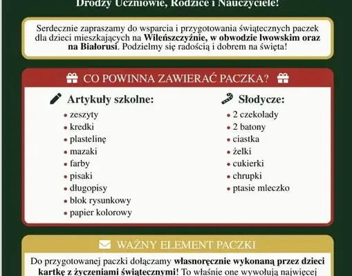 Święty Mikołaj na Kresach 2026 – szkolna zbiórka dla polskich dzieci za wschodnią granicą