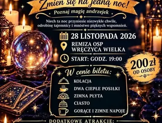 Zabawa andrzejkowa w OSP Wręczyca Wielka – wróżby, DJ i konkurs na przebranie