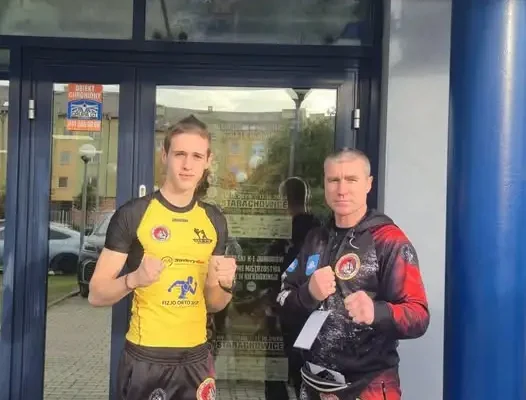 Zawodnik z KSW Wojownik TKD na Mistrzostwach Polski K1 w Starachowicach