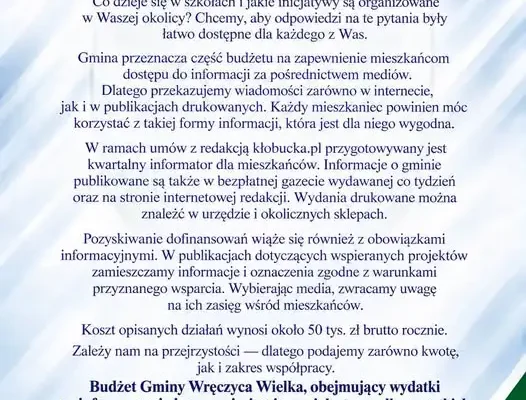 Gmina Wręczyca Wielka stawia na komunikację z mieszkańcami – ile to kosztuje?
