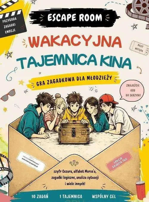 Filmowa sobota w bibliotece w Pankach – seans i escape room dla młodzieży