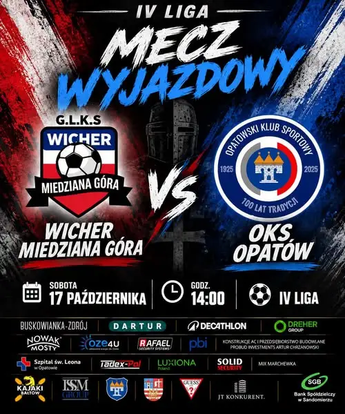 Wicher Miedziana Góra kontra OKS Opatów – sobotni mecz wyjazdowy