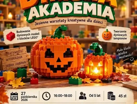 Dyniowa akademia w bibliotece we Wręczycy Wielkiej – warsztaty Lego dla dzieci