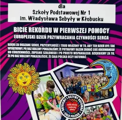 Uczniowie z Kłobucka ćwiczyli resuscytację i bili rekord pierwszej pomocy
