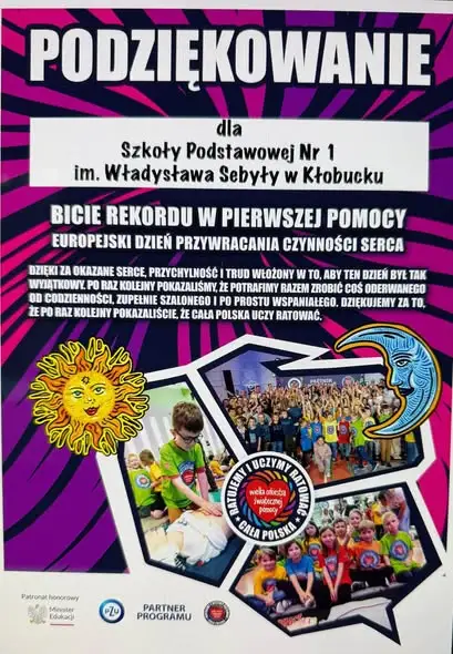 Uczniowie z Kłobucka ćwiczyli resuscytację i bili rekord pierwszej pomocy