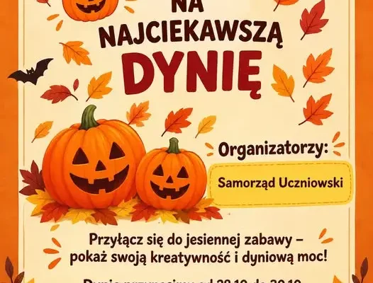 Konkurs na najciekawszą dynię w Szkole Podstawowej nr 1 w Kłobucku