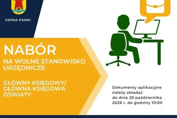 Urząd Gminy Panki szuka głównego księgowego – nabór trwa do 29 października