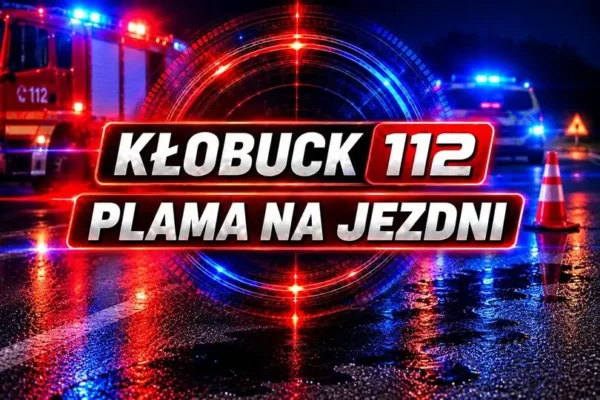 Plama ropopochodna na DK 43 w Waleńczowie – interwencja strażaków