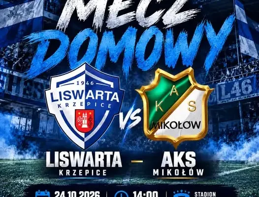 Liswarta Krzepice zagra z AKS Mikołów w V Lidze Śląskiej