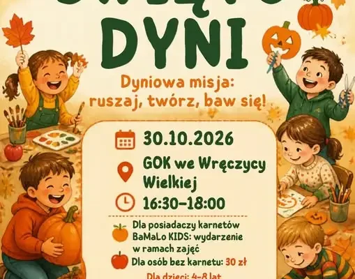 Święto Dyni w GOK Wręczyca Wielka – jesienna przygoda dla dzieci