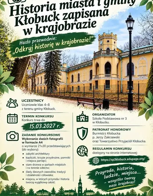 Konkurs fotograficzny dla uczniów z gminy Kłobuck – odkryj lokalny krajobraz