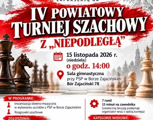 Turniej szachowy w Borze Zajacińskim – zapisy do 15 listopada