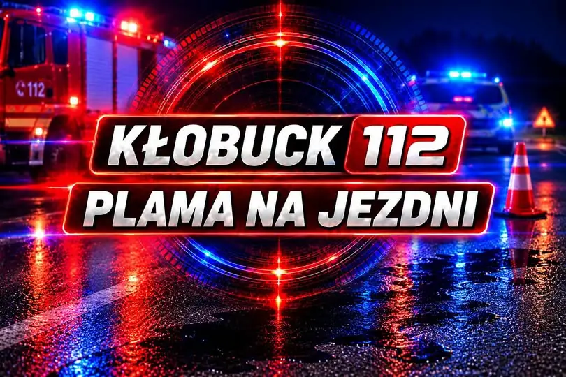 Plama ropopochodna na jezdni w Libidzy – interwencja OSP